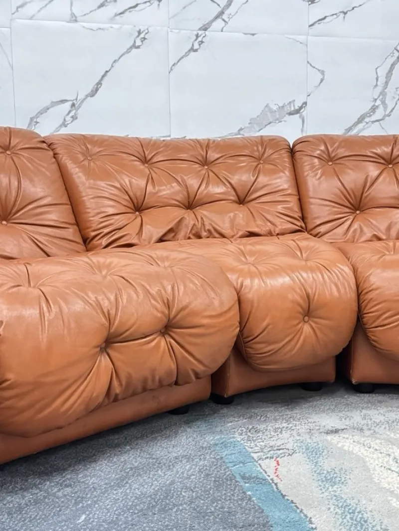 Pamono Modular Sofa in the style of Afra & Tobia Scarpa, 1970s, Set of 5> Couches & Sofas