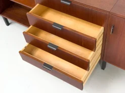 Pamono Modular Teak Sideboard with Dry Bar by Herbert Hirche for Holzäpfel, 1960s