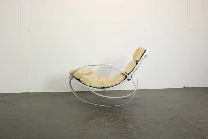 Pamono Mohair Rocking Chair from Hans Kaufeld> Rocking Chairs