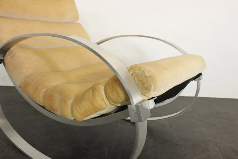 Pamono Mohair Rocking Chair from Hans Kaufeld> Rocking Chairs