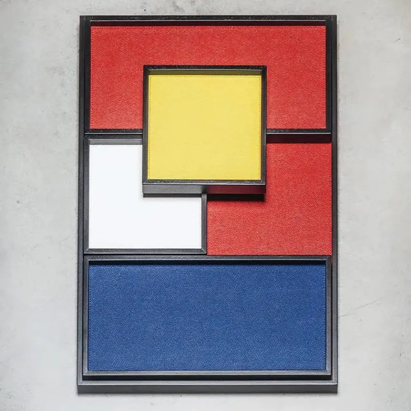 Pamono Mondrian Trays from Pacific Compagnie Collection, Set of 5> Decorative Objects