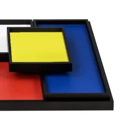 Pamono Mondrian Trays from Pacific Compagnie Collection, Set of 5><noscript><img width=