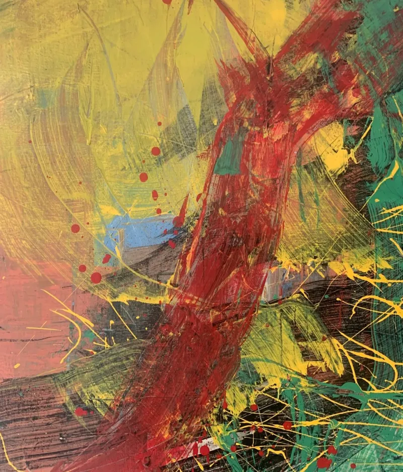 Pamono Monika Rossa, Abstraction, 2023, Oil on Canvas> Abstraction