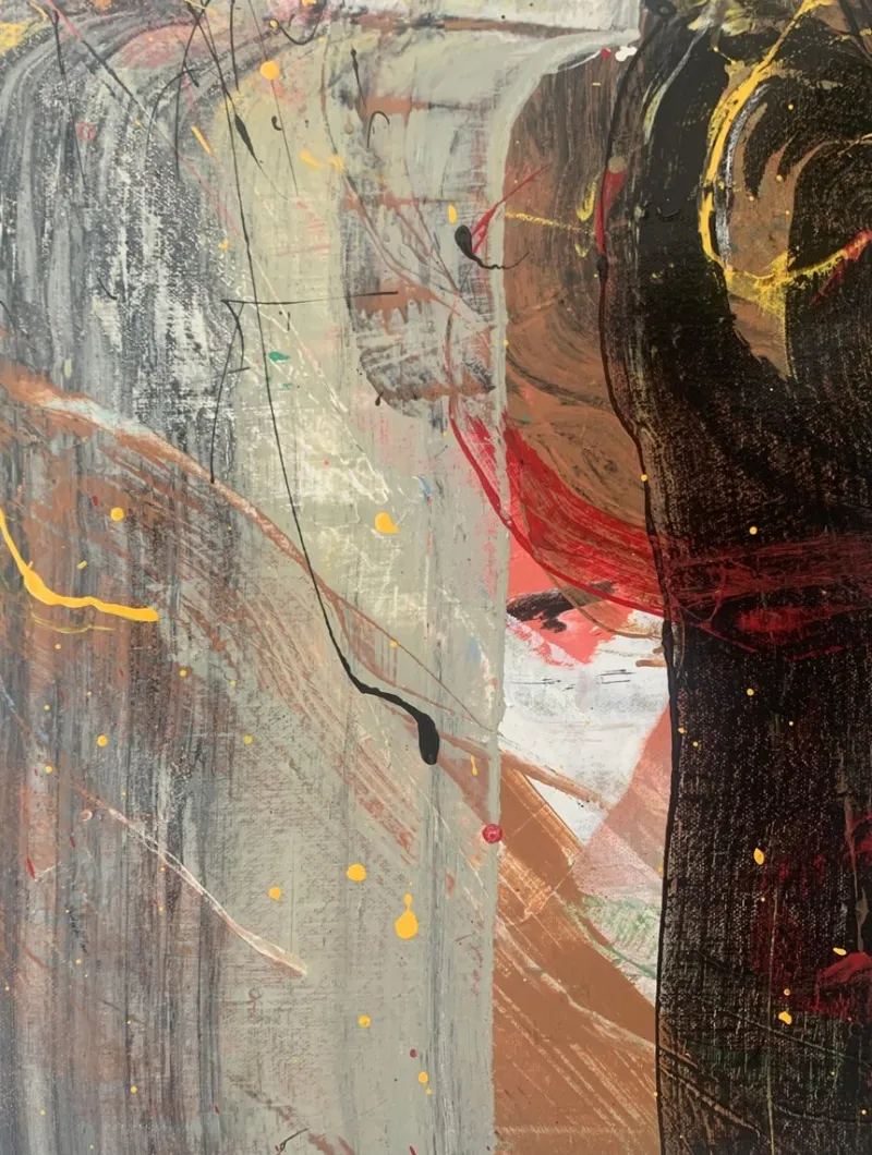 Pamono Monika Rossa, Abstraction, 2023, Oil on Canvas> Abstraction