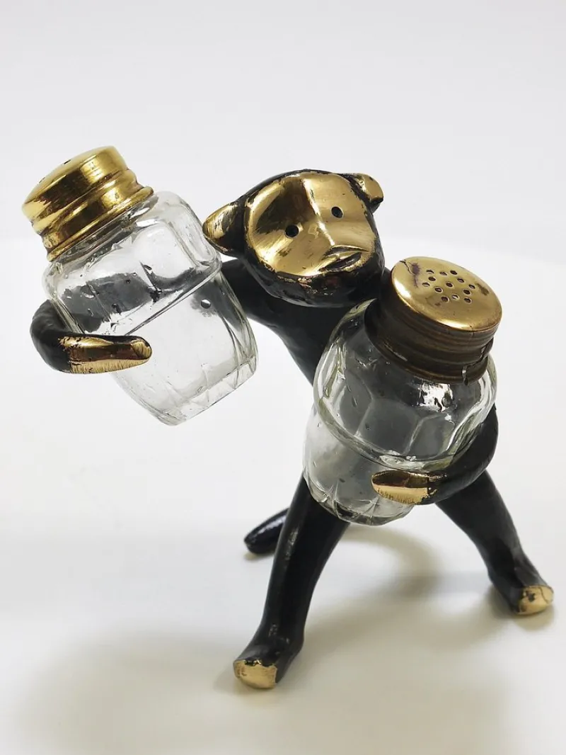 Pamono Monkey Salt and Pepper Shakers by Walter Bosse for Herta Baller, Austria, 1950s> Salt & Pepper Shakers