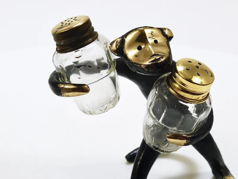 Pamono Monkey Salt and Pepper Shakers by Walter Bosse for Herta Baller, Austria, 1950s> Salt & Pepper Shakers
