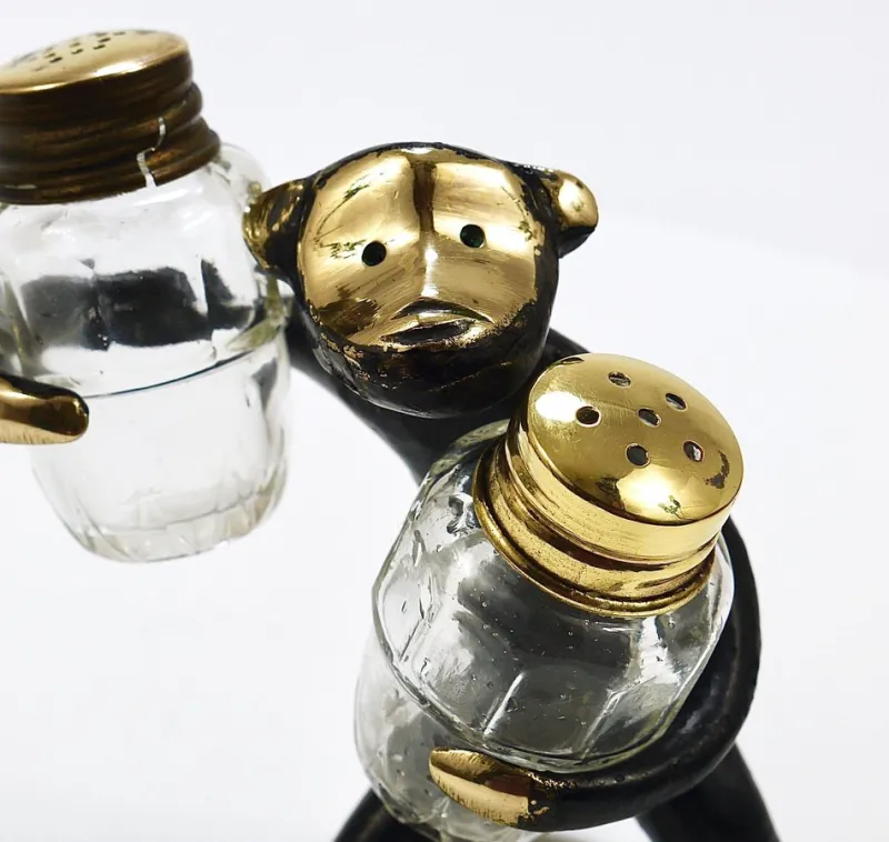 Pamono Monkey Salt and Pepper Shakers by Walter Bosse for Herta Baller, Austria, 1950s> Salt & Pepper Shakers