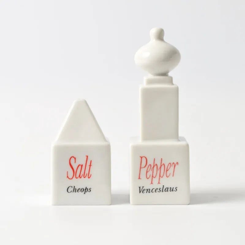 Pamono Monumenti Salt and Pepper Shakers by Matteo Thun for Arzberg, 1980s, Set of 2> Salt & Pepper Shakers