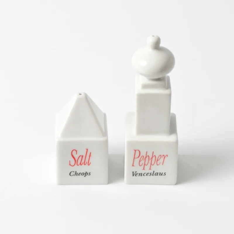 Pamono Monumenti Salt and Pepper Shakers by Matteo Thun for Arzberg, 1980s, Set of 2> Salt & Pepper Shakers