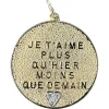 Pamono More Than Yesterday Diamond Heart 14k Yellow Gold Love Charm Pendant by Merrin, 1960s> Necklaces