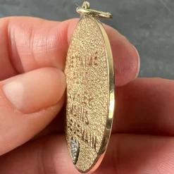 Pamono More Than Yesterday Diamond Heart 14k Yellow Gold Love Charm Pendant by Merrin, 1960s><noscript><img width=