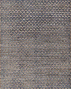 Pamono Moroccan Style Rug in Blue with Brown Geometric Patterns from R&K Principal Jahanshah Nazmiyal> Carpets & Textiles|Carpets & Textiles
