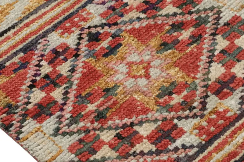 Pamono Moroccan Style Rug with Berber Polychromatic Geometric Patterns from R&K Principal Jahanshah Nazmiyal> Carpets & Textiles|Carpets & Textiles
