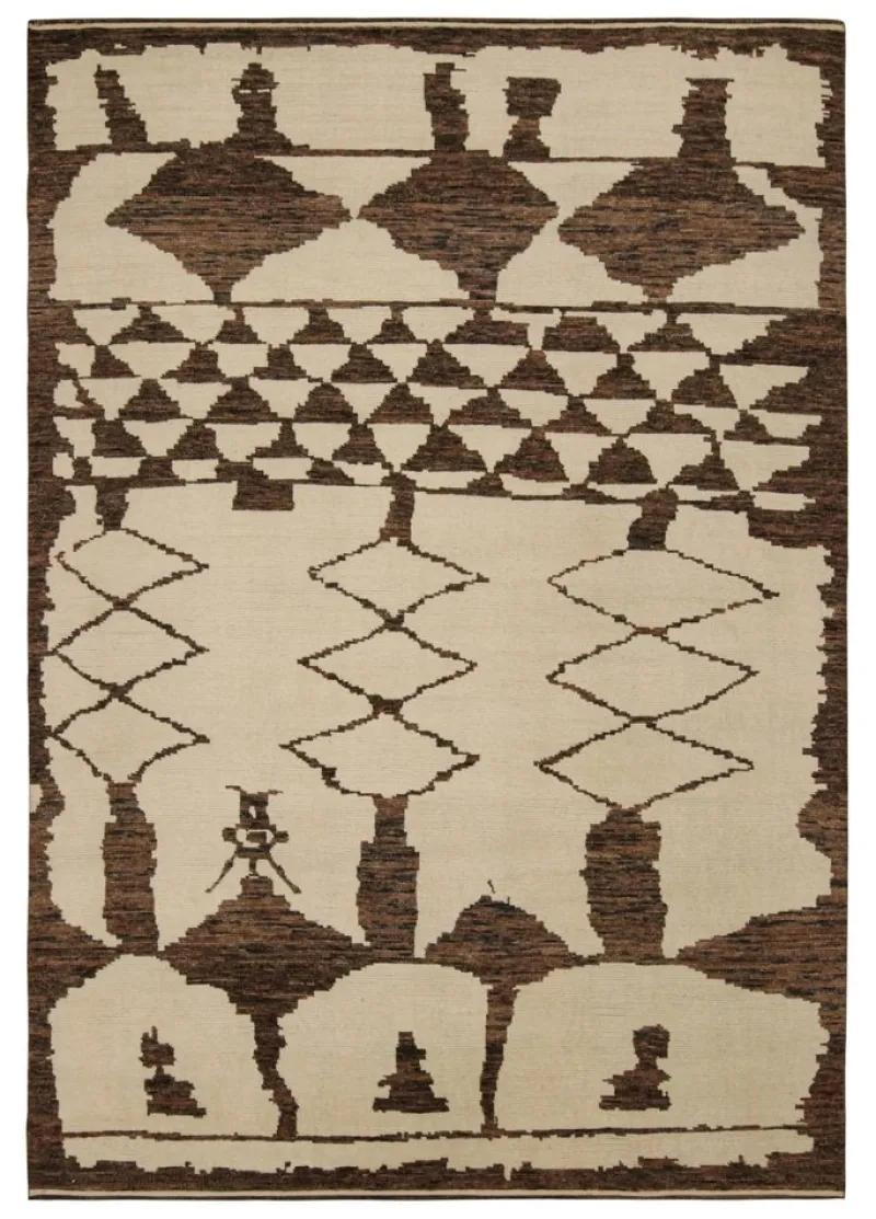 Pamono Moroccan Style Rug with Geometric Patterns from R&K Principal Jahanshah Nazmiyal> Carpets & Textiles|Carpets & Textiles