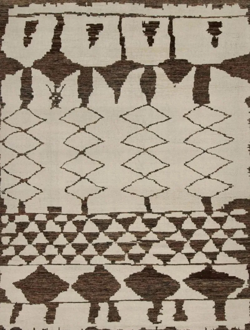 Pamono Moroccan Style Rug with Geometric Patterns from R&K Principal Jahanshah Nazmiyal> Carpets & Textiles|Carpets & Textiles
