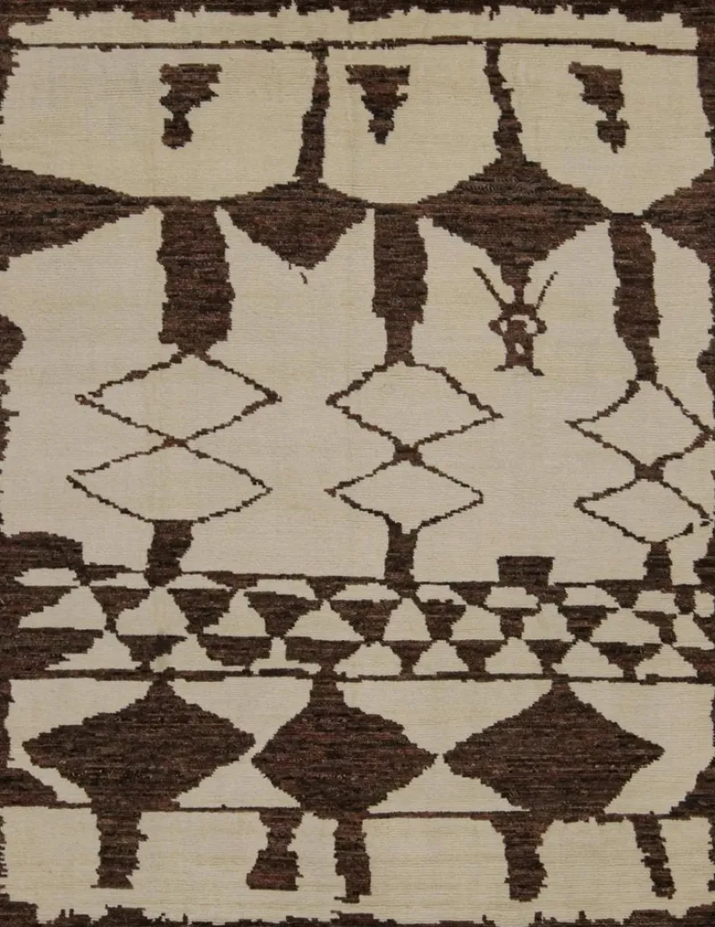 Outlet Pamono Moroccan Style Rug with Geometric Patterns from R&K Principal Jahanshah Nazmiyal