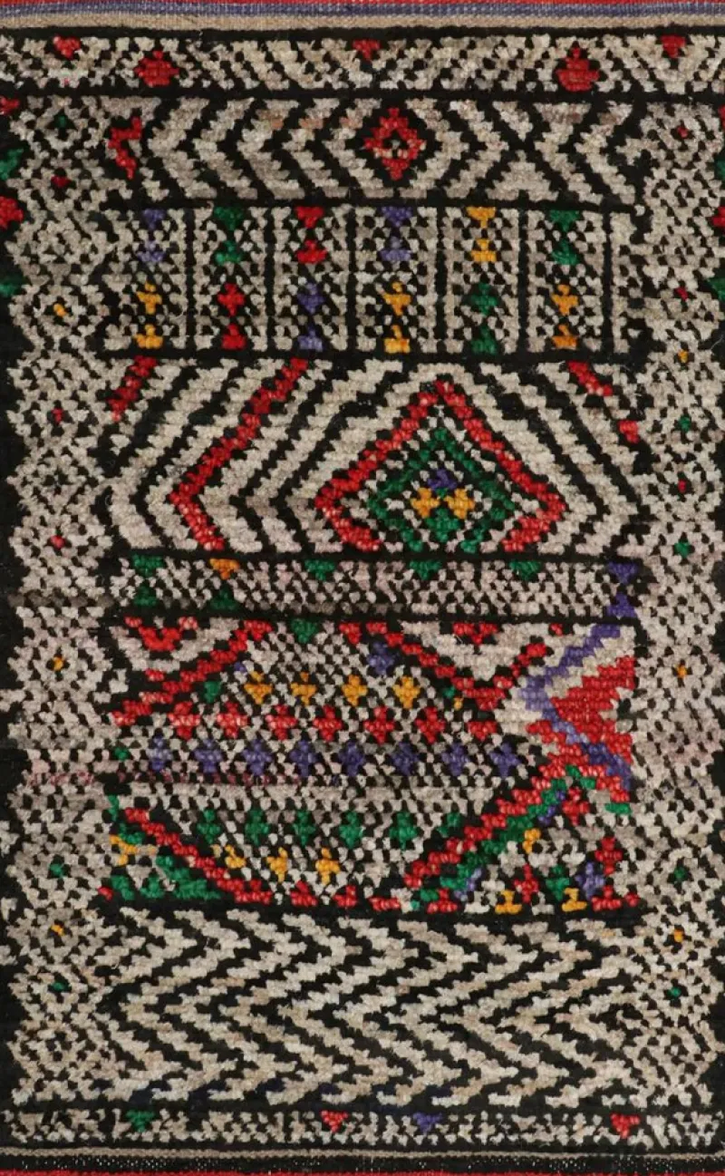 Pamono Moroccan Style Rug with Polychromatic Geometric Patterns from R&K Principal Jahanshah Nazmiyal> Carpets & Textiles|Carpets & Textiles