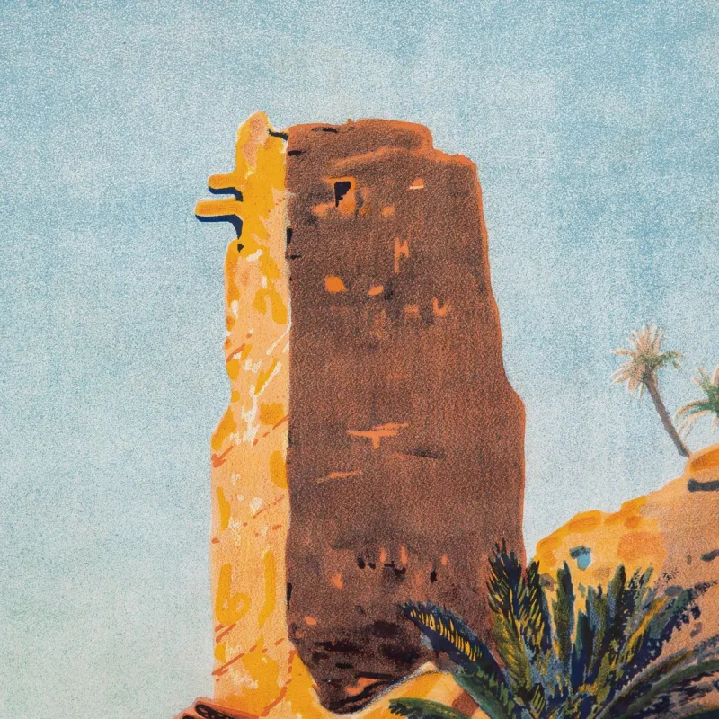 Pamono Moroccan Travel Advertising Poster for Algeria State Railways, 1926> Posters