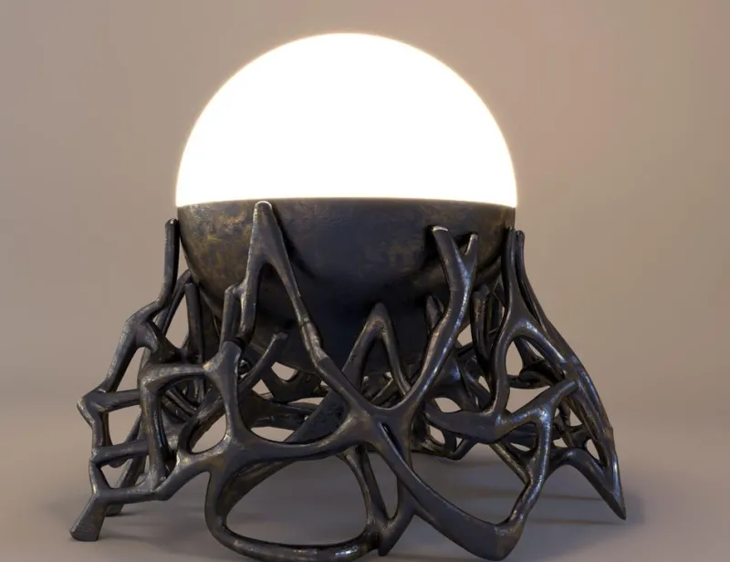 Online Pamono Morphogen Lamp by John Brevard
