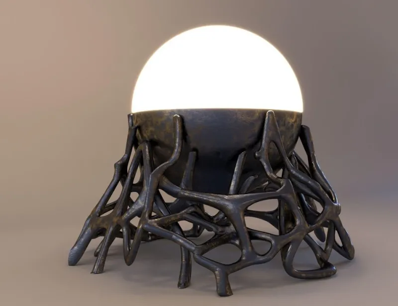 Online Pamono Morphogen Lamp by John Brevard