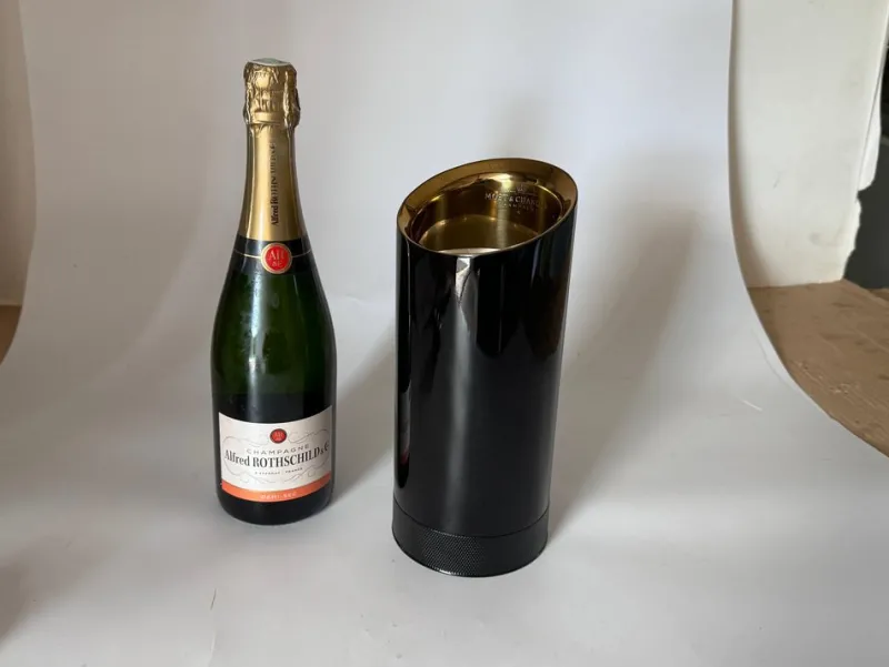 Pamono Moët & Chandon Champagne Bucket attributed to Jean Marc Gady, 1970s> Ice Buckets & Wine Coolers