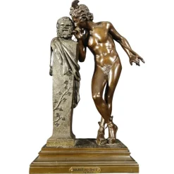 Clearance Pamono Moulin, Figurative Sculpture, 19th Century, Bronze
