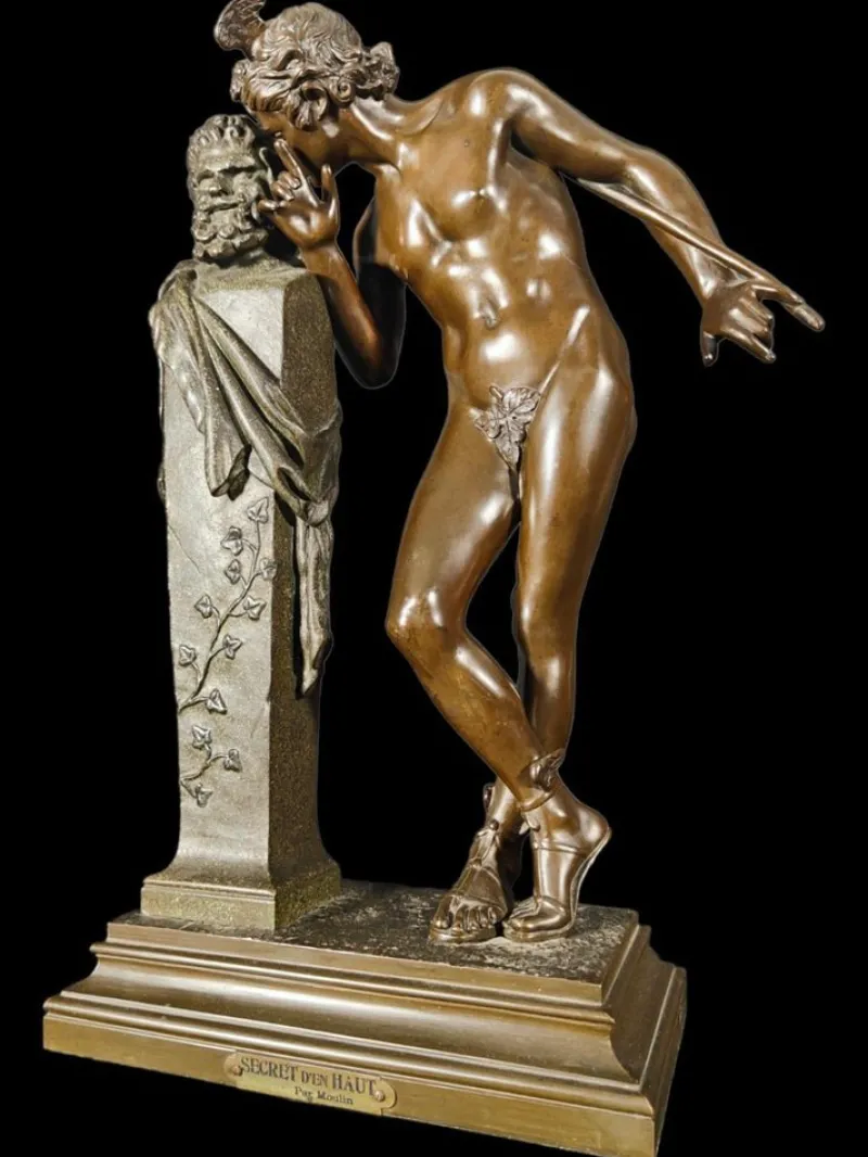 Clearance Pamono Moulin, Figurative Sculpture, 19th Century, Bronze