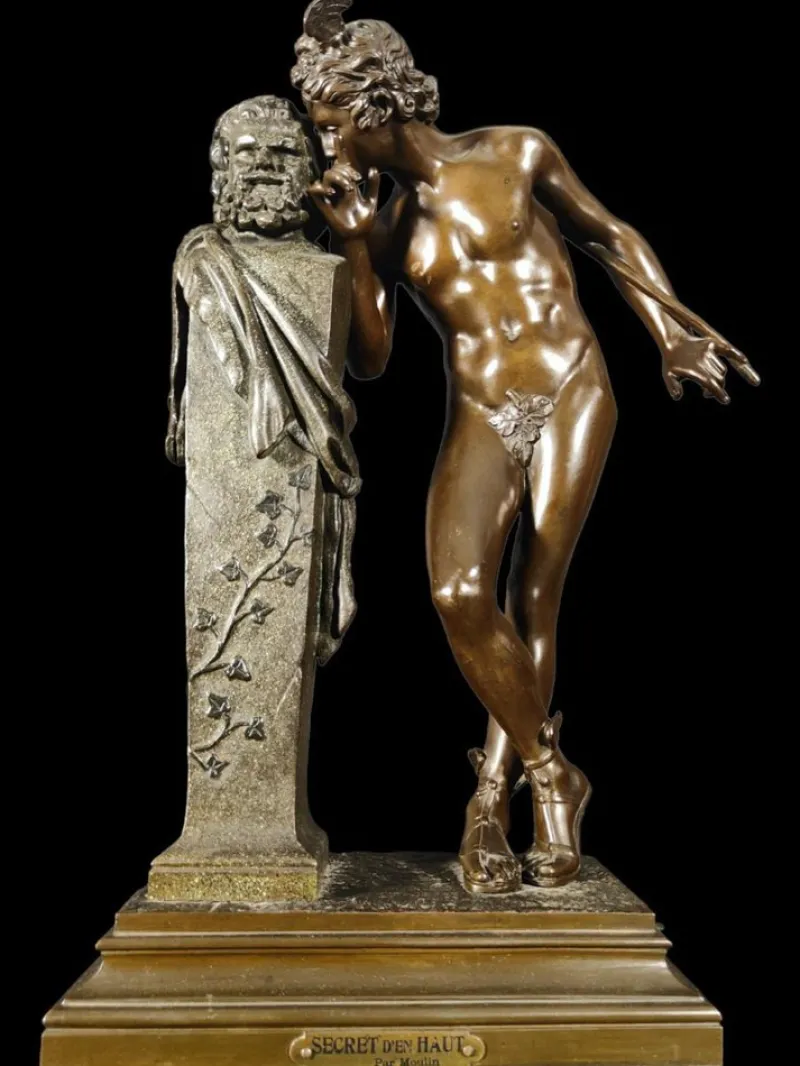 Clearance Pamono Moulin, Figurative Sculpture, 19th Century, Bronze