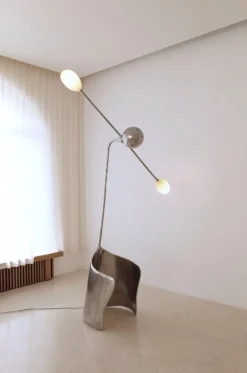 Online Pamono Moulin Floor Lamp in Inox Stainless Steel by Atelier Ellery
