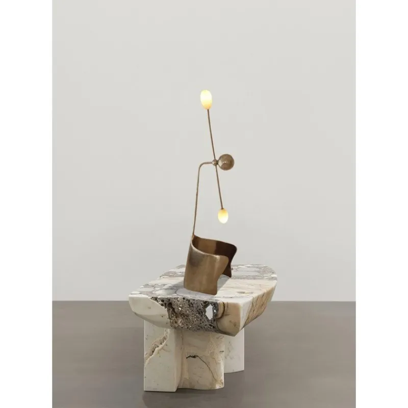 Online Pamono Moulin Table Lamp in Brass and Hand-Blown Glass by Atelier Ellery