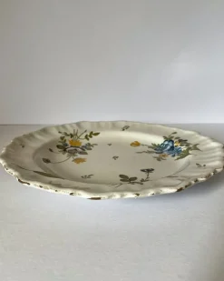 Outlet Pamono Moustiers Plate in Earthenware, 1700s