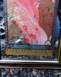 Pamono Mucha Silkscreened Wall Mirror, 1970><noscript><img width=