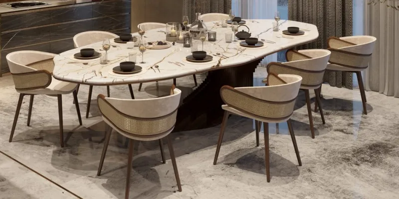 Pamono Mudhif Dining Armchairs from Alma De Luce, Set of 6> Seating