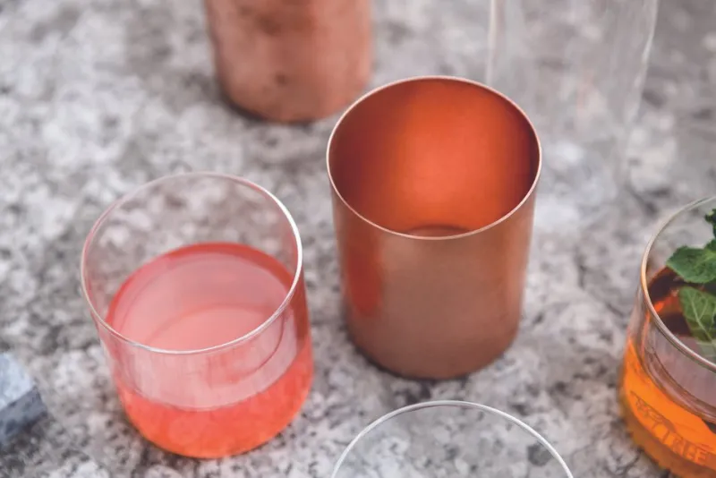 Pamono Mule Copper Mug by Lara Caffi for KnIndustrie, Set of 6> Tabletop|Dinnerware Accessories