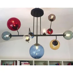 Clearance Pamono Multicolor Spheres Murano Glass Sputnik Chandelier by Simoeng