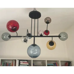 Clearance Pamono Multicolor Spheres Murano Glass Sputnik Chandelier by Simoeng