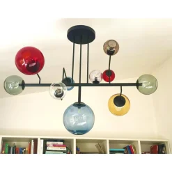 Clearance Pamono Multicolor Spheres Murano Glass Sputnik Chandelier by Simoeng