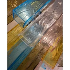 Discount Pamono Multicolored Squared Murano Glass Chandelier by Simoeng