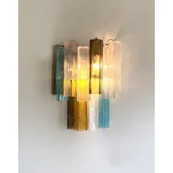 Pamono Multicolored Squared Murano Glass Wall Sconces, Set of 2, Set of 2><noscript><img width=