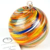 Outlet Pamono Multicolour and Gold Leaf Christmas Ball from Made Murano Glass