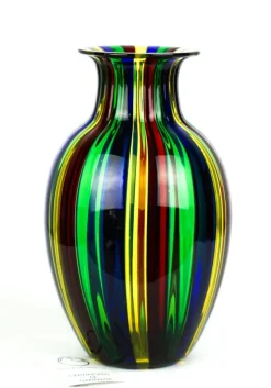 Clearance Pamono Multicolour Blown Murano Glass Vase by Urban for Made Murano Glass, 2019