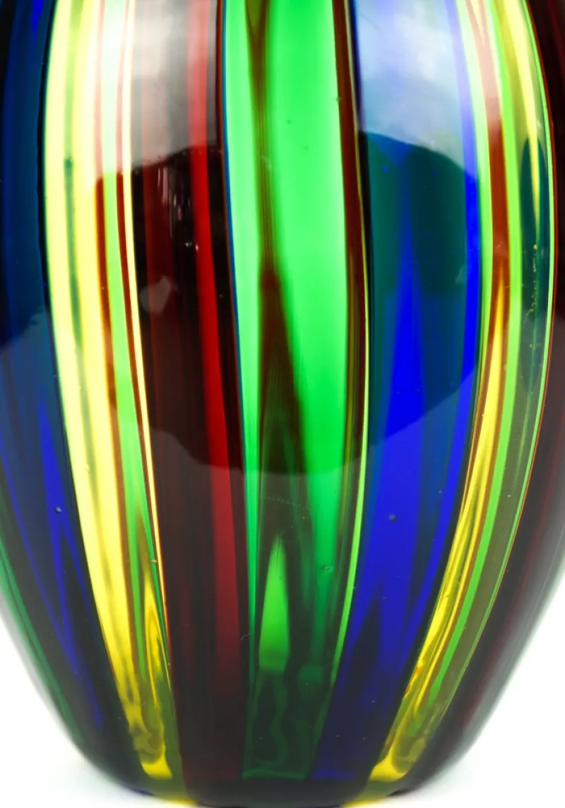 Clearance Pamono Multicolour Blown Murano Glass Vase by Urban for Made Murano Glass, 2019