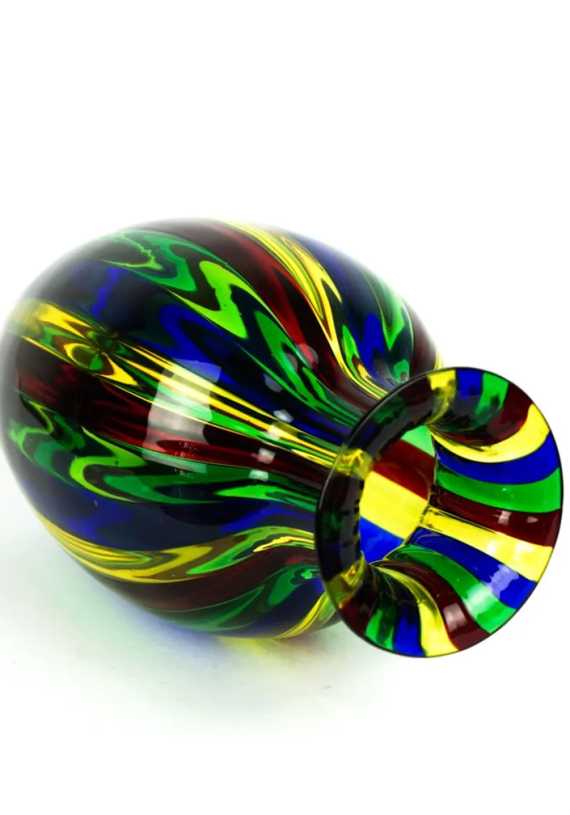 Clearance Pamono Multicolour Blown Murano Glass Vase by Urban for Made Murano Glass, 2019