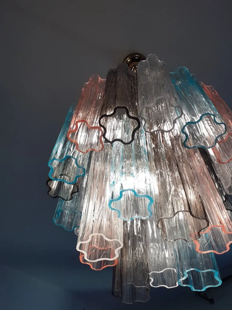 Pamono Multicolour Trunks Chandelier from Murano Glass> Ceiling Lights