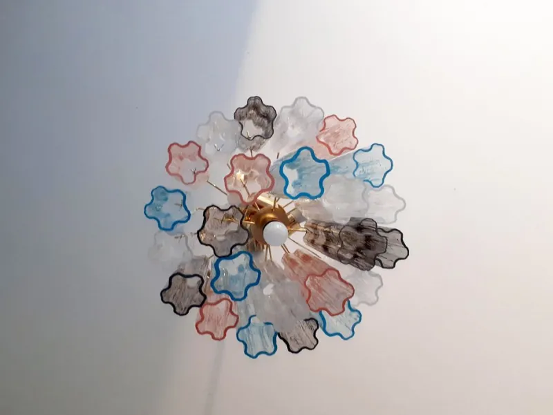 Pamono Multicolour Trunks Chandelier from Murano Glass> Ceiling Lights