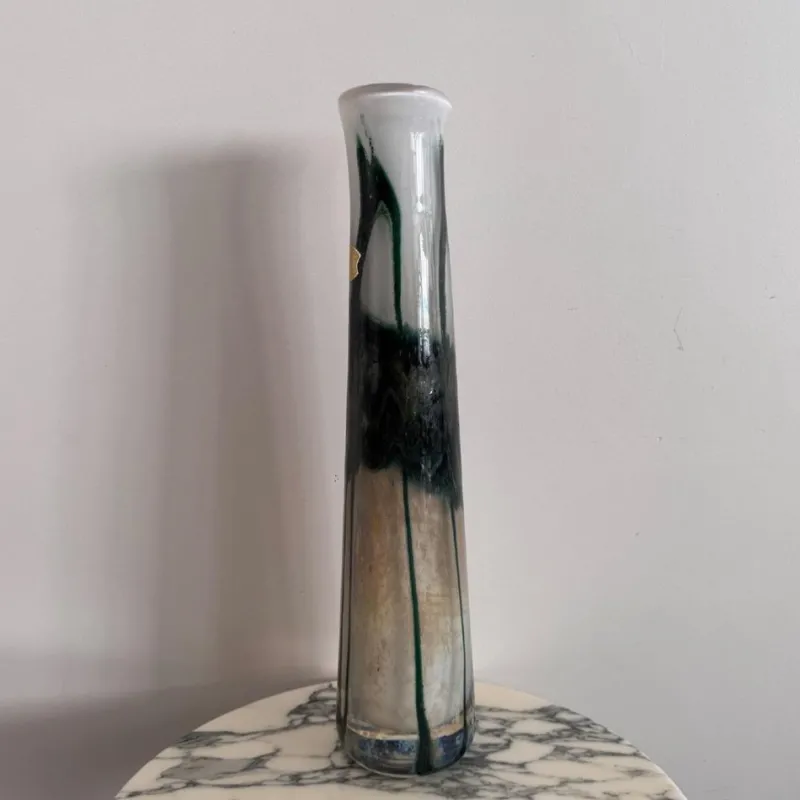 Pamono Multi-Layered Glass Vase by Val Saint Lambert> Vases