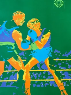 Outlet Pamono Munich Olympic Games Boxing Poster by Otl Aicher, 1972