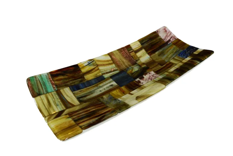 Pamono Murano Aventurine Glass R30 Gonfalone Plate by Stefano Birello for VéVé Glass> Decorative Plates