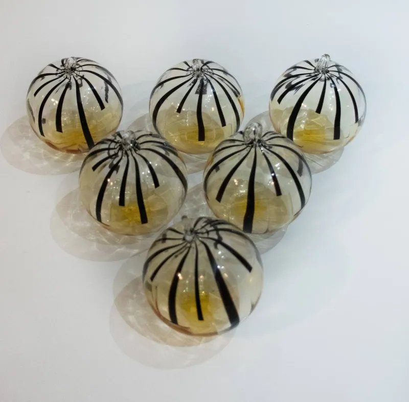 Pamono Murano Christmas Baubles by Mariana Iskra for Ribes Studio, Set of 6> Decorative Objects