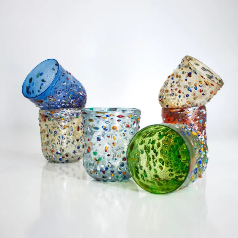 Discount Pamono Murano Crystal Glasses by Mariana Iskra, Set of 6